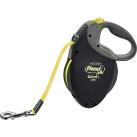 Flexi Giant Retractable Tape Dog Leash - Black / Neon - Large - 26' Long Dogs up to 110 lbs