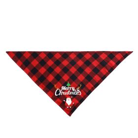 Christmas Pet Saliva Towel DIY Dog Triangle (Option: Red 12-M 20to42cm)