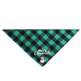 Christmas Pet Saliva Towel DIY Dog Triangle (Option: Green 11-L 25to48cm)