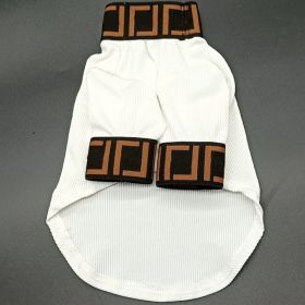 Home Fashion Personality Pet Dog Clothes (Option: White-FB)