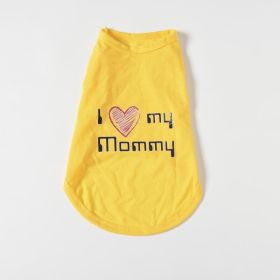 Fashion Personalized Dog Cartoon Vest (Option: Yellow-XXL)