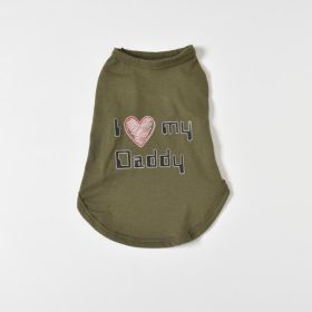 Fashion Personalized Dog Cartoon Vest (Option: Army Green-XXL)